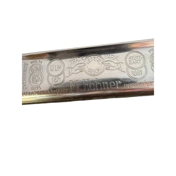 Vintage Marine Band M Hohner Harmonica Silver Germany Key C A440 - Picture 6 of 12